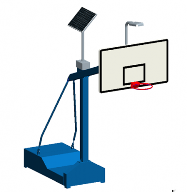 XLL010T箱式太阳能篮球架